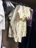 乖奇熊新生儿0-6个月绑带连体哈衣秋冬婴儿可爱睡衣服初生宝宝和尚服 米黄/帕比的萝卜 59cm 实拍图