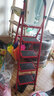 奇晟铭源 梯子家用梯折叠梯人字梯20cm加宽防滑踏板金属梯红色可用高度122cm多功能梯置物架花架 LC-117 实拍图