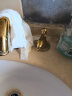 摩豪（Mohao）全铜欧式分体式三孔面盆冷热水龙头卫生间双把浴室柜洗脸盆洗手盆 金色 晒单实拍图