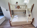 优漫佳 床儿童床上下铺床双层床高低床儿童房家具地中海实木框架子母床 (白)仅高箱床 1.35*1.9米 晒单实拍图