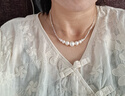 央创时尚【中国黄金】仿珍珠银925项链女吊坠生日纪念礼物情人节送老婆 仿珍珠碎银几两项链+证书礼盒 实拍图