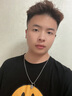 AHK王一博同款指环项链男女潮流嘻哈吊坠七夕情人节礼物送男女朋友 【王一博同款】圆牌戒指双环项链 实拍图