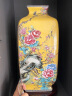 伯莎丹顿（BERTHA DENTON） 景德镇陶瓷器仿古珐琅彩花瓶插花摆件新中式家居客厅玄关装饰品 仿乾隆【黄色四方瓶】小号+旋转底座 晒单实拍图