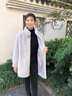 琴莫时尚妈妈冬装外套洋气皮草中老年女气质高贵皮毛一体仿水貂绒大衣 灰白色 XL （建议135-155斤） 实拍图