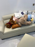 初昕沙发 奶油风猫爪皮艺沙发现代客厅三人四人直排组合乳胶布艺家具 生态真皮-乳胶版 四人位 3.5m 直排+脚踏 实拍图