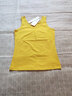 艾路丝婷背心女夏装新款纯色女士无袖衫打底衫吊带小背心TX6051 黄色 L 实拍图