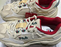 斐乐（FILA）男女同款跑步鞋舒适轻便慢跑透气休闲运动鞋百搭时尚掠夺者情侣鞋 米色/雨雾灰-AN【女款】 36 实拍图