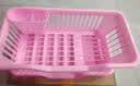 放碗架沥水架沥碗架晾碗柜厨房用品用具置物架餐具滴水塑料 中号正面沥水碗架粉色 实拍图
