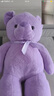 乐怡萱毛绒玩具泰迪熊大熊猫公仔布娃娃熊玩偶抱抱枕熊送女生情人节礼物 薰衣草紫熊 1.2米（+玫瑰花） 实拍图