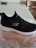 斯凯奇女鞋夏季2025新款休闲网面一脚蹬穿脱运动鞋软底妈妈鞋中年老人鞋 黑色/白色-BKW 37 /参考常规尺码37-37.5码左右 实拍图