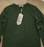 艾路丝婷长袖T恤女新款春秋装韩版休闲修身纯色打底衫体恤TX3689 墨绿色 L 实拍图
