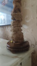 雨巷鸡翅木花瓶底座实木古董圆形花盆鱼缸茶壶石头底座木托架摆件底座 鸡翅木细花底座5号 实拍图