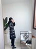 高梵黑金鹅绒服女王3.0八格收腰羽绒服女中长款冬厚外套 黑色 S 实拍图