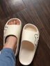 万浦森夏季新款拖鞋女士情侣人字拖韩版凉拖鞋踩屎感夏天外穿时尚凉鞋女 2003-3卡其色 35-36 适合35-36的脚 实拍图