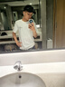 真维斯（Jeanswest）冰丝t恤男夏季网眼速干防晒短袖青少年户外运动休闲宽松体恤汗衫 白色(自由笔尖胸标) M /170(体重100-120斤左右) 实拍图