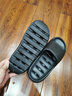 merdor卫生间拖鞋男夏季浴室家用洗澡防滑漏水速干情侣凉拖鞋女室内厚底 黑色(加厚鞋底) 43-44 实拍图
