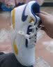 耐克（NIKE）男鞋 新款Air Max气垫缓震耐磨运动鞋舒适休闲低帮跑步鞋 简版AJ4/湖人配色 42.5 实拍图
