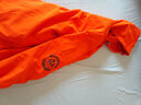 奥米鼠童装男童外套加绒春秋儿童外套加厚2022春季连帽上衣冲锋衣织带防水双面穿中大童休闲运动服潮 桔色 150(建议136-145cm) 实拍图