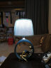 朵斯（DUOSI）中式复古台灯床头灯卧室陶瓷水晶温馨全铜轻奢浪漫婚房触摸布艺 款式1-墨绿陶瓷 无极光-调色调光-带遥控 实拍图