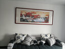 鸿怡轩 山水画办公室客厅新中式装饰国画靠山图挂画沙发背景墙壁画书房 款式三：《鸿运当头》 六尺实木装框：225*88cm【有机玻璃】 实拍图