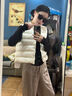 花田衣亩90%白鹅绒服马甲女2025新款秋冬季中式大衣内搭立领羽绒短款背心 白色 90%鹅绒马甲 M 推荐体重（100-115斤） 实拍图