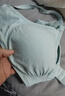 美德乐（Medela）哺乳文胸轻薄透气产后喂奶孕妇内衣单层前开扣无钢圈轻盈款 天蓝色 M 实拍图