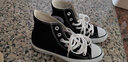 匡威（Converse）帆布运动板鞋 ALL STAR HI高帮休闲鞋 经典男女全明星 日本直邮 BK-黑色 23.5 实拍图