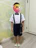 罗蒙儿童背带礼服套装男童礼服毕业演出服中大童 藏青套装 150 实拍图