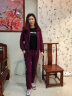 慕姝中老年女装秋装运动服套装中年人休闲大码外套妈妈装秋装品婆婆装 葡萄紫【上衣+长袖T恤+裤子】 XL建议105-118斤左右 实拍图