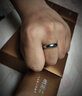 飒雅 素圈戒指男潮简约男士指环单身男生戒子小众时尚饰品520礼物男戒 素圈(单个) 19号 （5MM宽） 实拍图