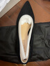 思加图【明星同款】2026新款Melody高跟鞋法式细跟CK单鞋EGK05AQ6 绒黑-羊皮（跟高4CM） 39 实拍图