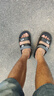 大嘴猴凉鞋男夏季办公外穿潮流防滑软底舒适新款开车海边沙滩凉拖鞋两用 黑灰 建议多拍一码 40 (265mm) 40-41 实拍图