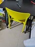 和大人餐椅家用塑料椅子现代简约餐厅饭桌靠背休闲椅北欧洽谈接待餐桌椅 LGF版黄色 加强加厚破损必赔 实拍图
