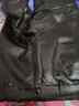 威轩皮裤男士加绒加厚摩托车机车中年冬季宽松皮毛一体护膝松紧腰皮裤 黑色 2XL 适合130-145斤 实拍图