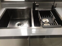 御彼（YUIBI）YUIBI厨房水槽洗菜盆大双槽纳米淘菜洗手洗碗灰黑色手工加厚水槽 B套餐（配圆形龙头） 820x450mm 实拍图
