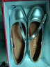 锦衫明玉牛皮舞蹈鞋女士广场舞软皮中低跟拉丁舞鞋牛筋底交谊舞成人小皮鞋 实拍图