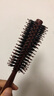 禇铁匠卷发猪鬃毛梳滚梳卷发实木梳子圆筒梳梨花波波头造型吹直梳子 直纹中号M. 实拍图