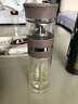 76茶业茶水分离多功能便携绿茶杯男士上班茶具泡茶杯玻璃杯 优雅咖 450ml 实拍图