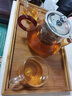 瓷牌茗茶具 竹制茶盘托盘功夫茶具茶奉长方形水果盘大中小号茶茶托茶台 胡桃色（托盘）小号30*19*1.7cm 实拍图