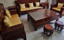 质道 红木家具 非洲花梨（学名：刺猬紫檀）实木沙发 新中式兰亭序沙发组合仿古客厅家具组合 沙发六件套（1+2+3+大平几+2边几）整装 晒单实拍图