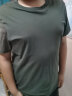 班尼路（Baleno）纯色T恤打底衫新疆棉短袖体恤潮情侣装棉半袖汗衫上衣休闲 56G 深墨绿圆领 XS 实拍图