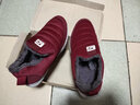 红青百年休闲鞋男冬款加绒棉鞋一脚蹬中老年软底防滑健步鞋男女旅游户外鞋 红色(女款) 40 实拍图