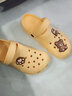 细细条 软萌可爱小熊洞洞鞋女夏学生外穿防滑防臭eva凉拖鞋护士鞋 黄色 38-39 实拍图