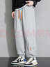 头号青年裤子男秋冬季潮流运动卫裤大码男装束脚九分裤休闲裤男士 灰 5XL 实拍图