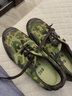 柯奇诺（KQINOKQN）解放鞋男工地劳动劳保鞋迷彩鞋子作训用防滑厨师鞋耐磨作训鞋胶鞋  绿色(黑底) 37 实拍图
