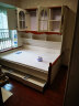 宜捷家居 儿童床单人床高低床上下床衣柜床一体多功能儿童家具实木框架 衣柜床+拖床 白 1.35*1.9米 实拍图