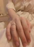 周六福七夕情人节礼物  PT950铂金钻石戒指女群镶四爪镶钻求婚结婚钻戒 10分 10号 实拍图