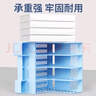 新时达 文件框特厚文件夹置物架子书立办公室桌面立式档案收纳盒筐整理文档资料栏四联多层功能笔筒用品 绿色 实拍图