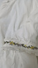 茵曼（INMAN）田园木耳边短袖衬衫女2025夏季文艺绣花时尚纯棉舒适衬衣 霜白色 XL 实拍图