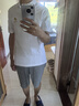 卡宾【凉感】冰丝短袖T恤男夏简约圆领体恤休闲纯色百搭冰感上衣 粉红色04 M 170 48 实拍图
